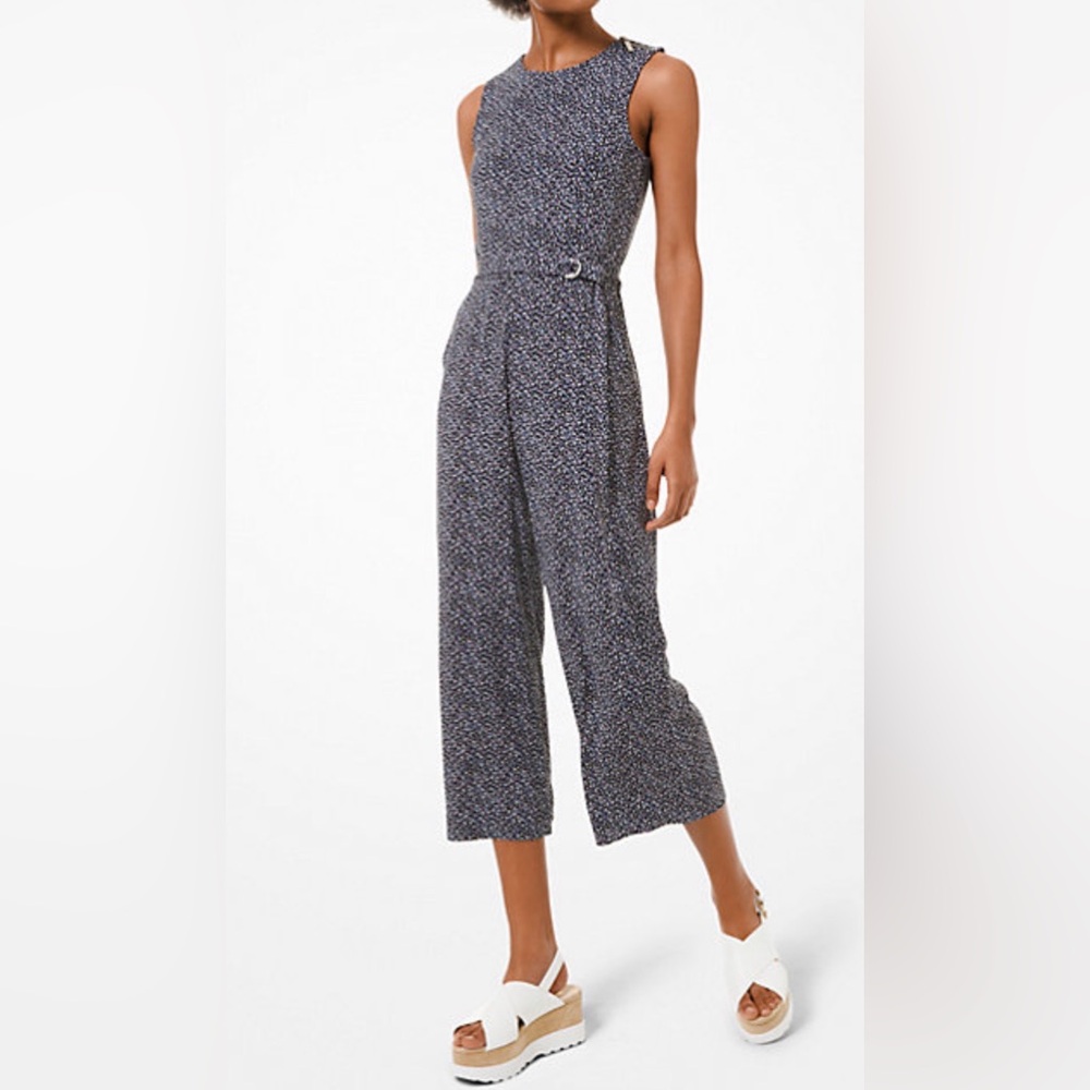 Michael Kors Floral Print Wide Leg Jumpsuit